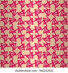 Bright white geometrical seamless pattern in tracery style.