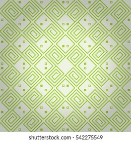 Bright white geometrical seamless pattern in spiral style. Vector background. Retro tracery. Complex puzzle repeatable backdrop.