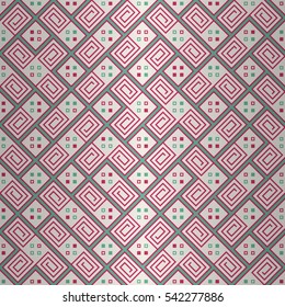 Bright white geometrical seamless pattern in zig-zag style. Flat puzzle repeatable backdrop.