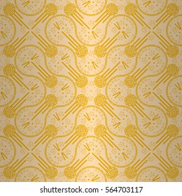 Bright white geometrical seamless pattern in eastern style. Equable tessellated repeatable backdrop. Hieroglyph translation: Chinese New Year of the Rooster 2017