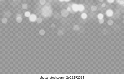Helle weiße Glitzerexplosion mit hellen Teilchen, abstraktem Glanz und Schimmer auf transparentem Hintergrund, perfekt für Urlaubsdesigns und luxuriöse Hintergründe