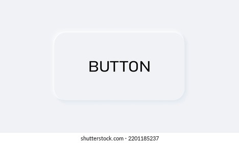 Bright White Gradient Button Symbol On A Background. Neumorphic Effect Icon