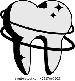 Bright White Healthy Teeth concept, tooth Protection from decay vector icon design, Dentures symbol,Oral Healthcare sign, Dental instrument stock illustration