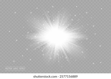 Bright white light burst background