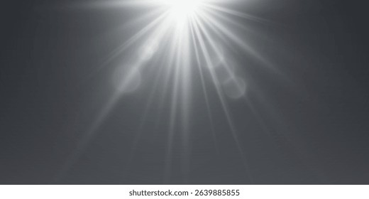 Bright white light effect of star lighting.