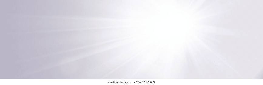 Bright white light explosion with lens flare, rainbow reflections, and sparkles on transparent background.	
