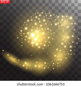 Bright white sparkles, bright light, flashes