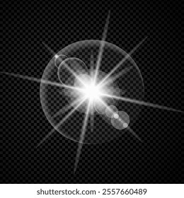 Bright white star glare effect