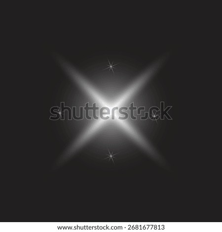 Bright White Starburst Effect on Dark Background for Graphic Design Projects