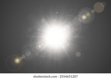 Bright white sun glare effect