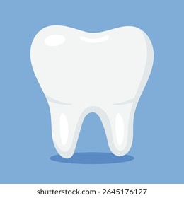 A Bright White Tooth Icon Illustration for Effective Dental Health Promotion and Awareness