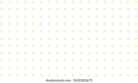 Bright white vector background featuring delicate yellow star outlines. Perfect for cheerful, minimalist, or celebratory themes.