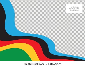 Bright wide curved lines . Abstract backdrop with colorful wave