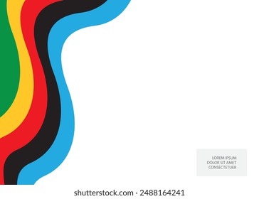 Bright wide curved lines . Abstract backdrop with colorful wave