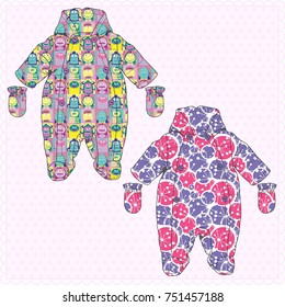 Bright winter overalls