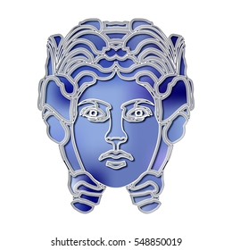 Bright woman portrait, zodiac Virgo sign