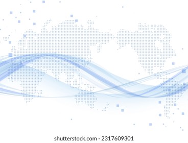 bright world map digital image background