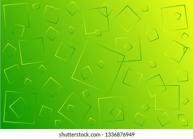 
Bright yello  green vector illustration  which consists squares different sizes  Gradient design for your products: advertising  banners  posters  videos  etc     Vaporwave stile 