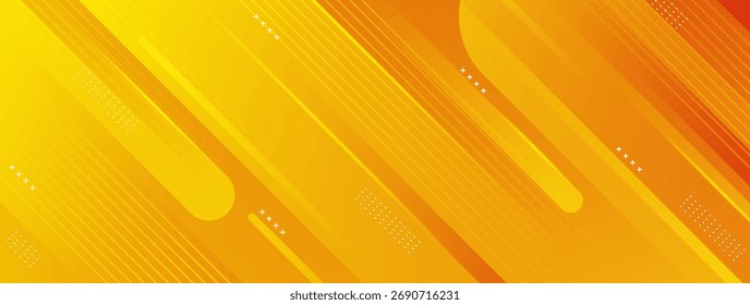Fondo abstracto amarillo brillante con Formas geométricas diagonales y gradiente suave