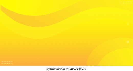 Bright yellow abstract background with flowing wave patterns and smooth gradients. Modern and minimal design, ideal for branding, digital art, and templates