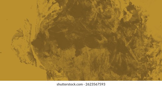 Bright Yellow Abstract Painting with Thick Strokes and Rough Artistic Character

