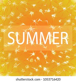 Bright yellow abstract Summer Background. Vector illustration eps10.