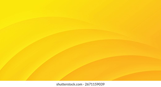 Fondo de Vector abstracto amarillo brillante con curvas de gradiente lisas. Diseño moderno y minimalista ideal para carteles, Anuncios, flyers, presentaciones y Plantillas digitales.