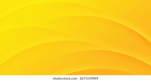 Bright yellow abstract vector background with smooth gradient curves. Modern and minimal design ideal for posters, banners, flyers, presentations, and digital templates.