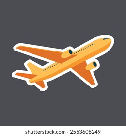 Bright yellow aeroplane stickers, playful design.