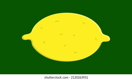 bright, yellow, appetizing lemon on a green background, vector illustration. fruit on the background, illustration for a cafe. lemon drawing, vitamin food, vegan food, raw food diet