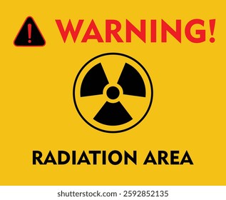 A bright yellow background displaying a clear warning sign.