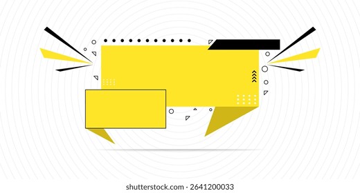 Bright yellow background with dynamic radial burst, perfect for promotional banners, sales ads, and discount flyers. eps 10