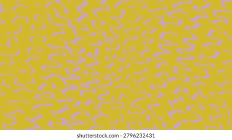 A bright yellow background with a lively pattern of scattered purple squiggles and irregular shapes, creating a dynamic and playful visual effect