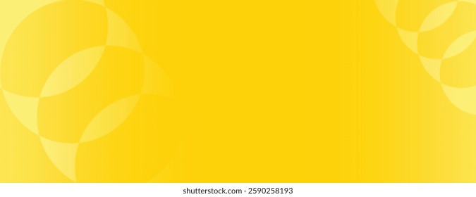 Bright yellow background with a smooth gradient. Yellow circles add a modern touch to the background design. Vector. Gradient chain digital background. Yellow background vector.