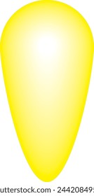 Bright Yellow Balloon simple vector illustration