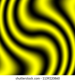 Bright yellow black abstract background with gradient mesh. Vector illustration
