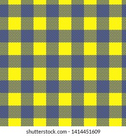 Bright yellow and blue seamless checkered pattern for cotton clothe/ fabric/textile etc