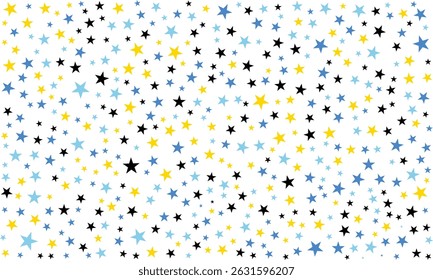 Bright Yellow and Blue Star Pattern Background Image for Creative and Fun Designs