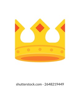 Emojis de coroa amarela brilhante com detalhes vermelhos, perfeito para designs digitais, mídias sociais e materiais de impressão.