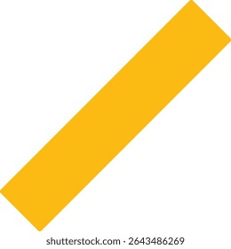 A bright yellow diagonal stripe against a white background, representing a minimalist graphic design element for modern patterns, icons, and abstract shapes.