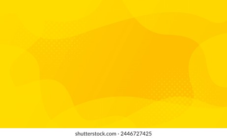 Fondo abstracto dinámico amarillo brillante con Formas de onda líquida. Fondos de pantalla modernos con semitonos. Adecuado para Plantillas, Anuncios, tarjetas, ventas, eventos, anuncios, Web y páginas