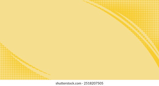 Bright yellow dynamic abstract background. Modern lemon orange color. Fresh template banner for web, pages, sales, events, holidays, parties, and falling. waving shapes with soft shadow