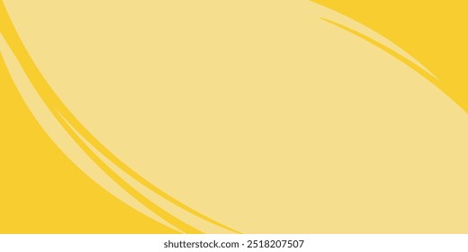 Bright yellow dynamic abstract background. Modern lemon orange color. Fresh template banner for web, pages, sales, events, holidays, parties, and falling. waving shapes with soft shadow