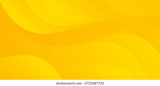 Hellgelber dynamischer abstrakter Hintergrund. Moderne Zitronen-Orangenfarbe. Frische Vorlage Banner für Web, Seiten, Verkäufe, Veranstaltungen, Feiertage, Partys, und fallen. Wellenformen