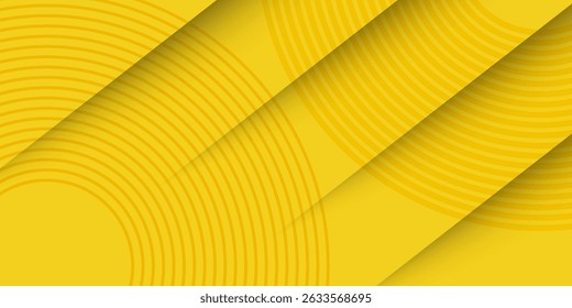 Bright yellow dynamic abstract vector background with diagonal lines. business presentation banner for sale event night party. Fast moving soft circle wave line stripe decoration