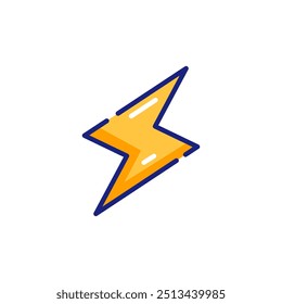 Bright Yellow Electric Lightning Symbol