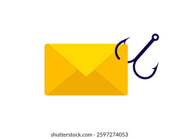 A bright yellow envelope that has a hook attached to it for various purposes or uses, showcasing its unique design