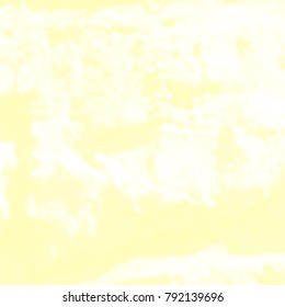 bright yellow frizzy watercolor cloud pattern on white background, vector illustration