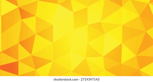 Bright Yellow Geometric Abstract Background With Triangles and Pattern
