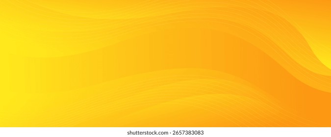 Bright yellow gradient background with liquid wave shapes. Abstract banner design. Suitable for businesses, sale banners, ads, events, templates, pages, websites, and others